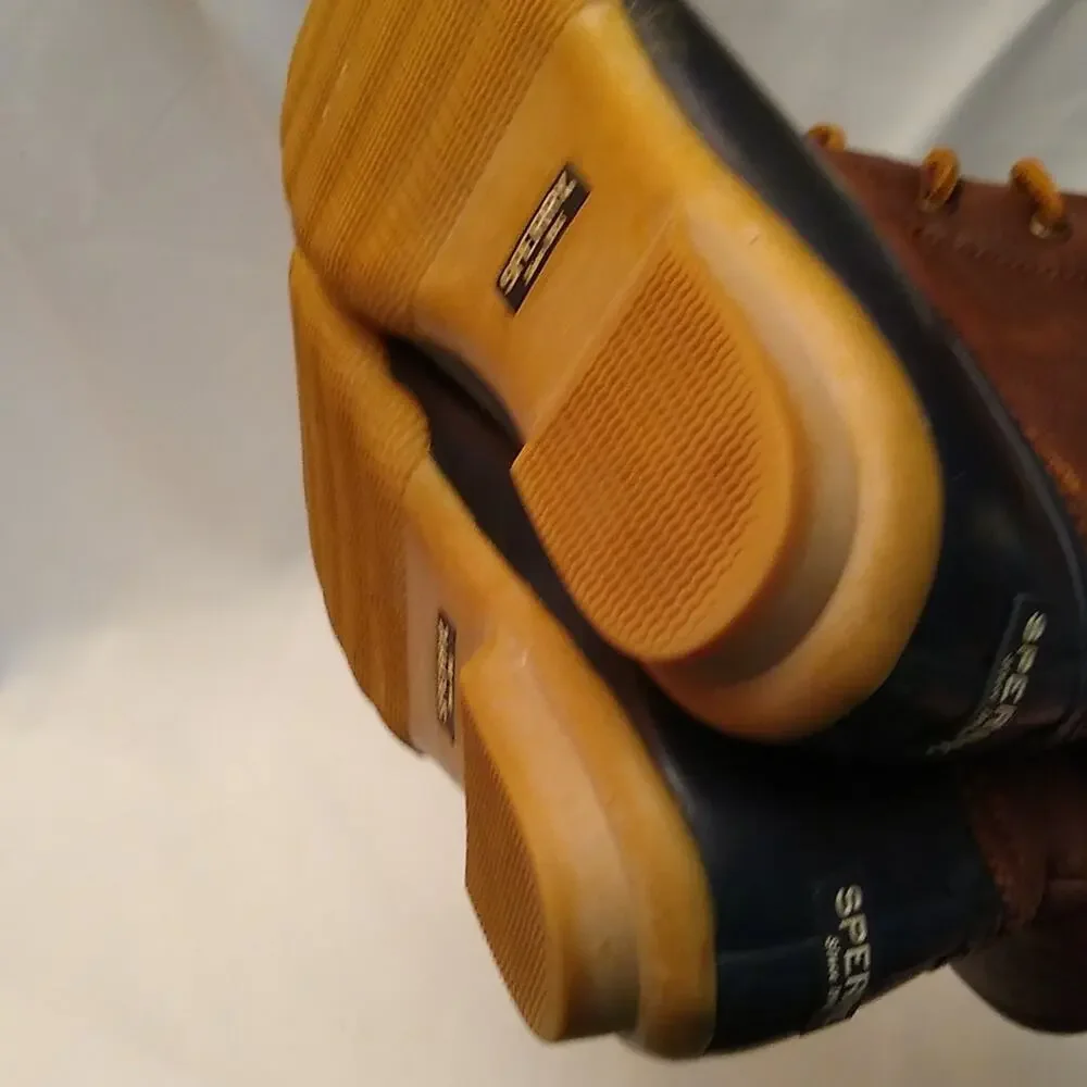 Sperry Topsiders Rainboot Girls Size 6 Blue And Brown...